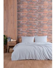 Parure de lit unie 260 x 240 cm - Gris