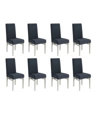 Housse de chaise extensible 23 x 18 x 18 cm - Gris