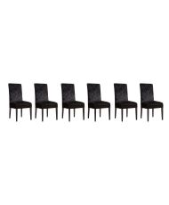 Housse de chaise en velours 56 x 48 x 48 cm - Noir