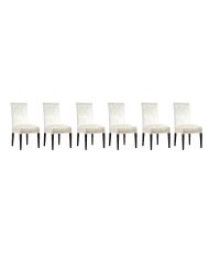 Housse de chaise en velours 56 x 48 x 48 cm - Blanc