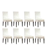 Housse de chaise en velours 56 x 48 x 48 cm - Blanc