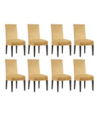 Housse de chaise en velours 56 x 48 x 48 cm - Doré