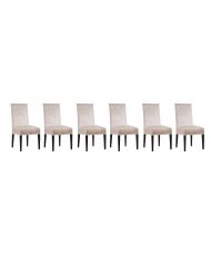 Housse de chaise en velours 56 x 48 x 48 cm - Beigé