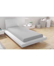 Drap housse microfibre 90 x 190 - Gris