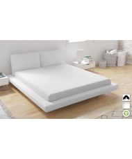 Drap housse en coton bio 140 x 200 cm - Blanc
