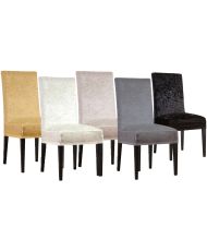 Housse de chaise en velours 56 x 48 x 48 cm - Doré