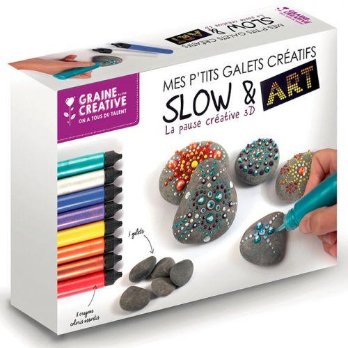 Coffret mon atelier de Galets créatifs + 8 crayons Coffret mon atelier de Galets créatifs + 8 crayons