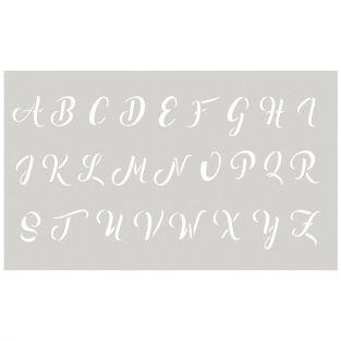 Pochoir 12 x 20 cm - Alphabet majuscule n°3