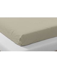 Drap housse en coton bio 140 x 200 cm - Beige