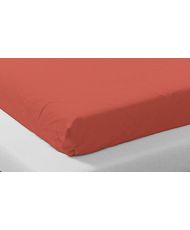 Drap housse en coton bio 140 x 200 cm - Orange