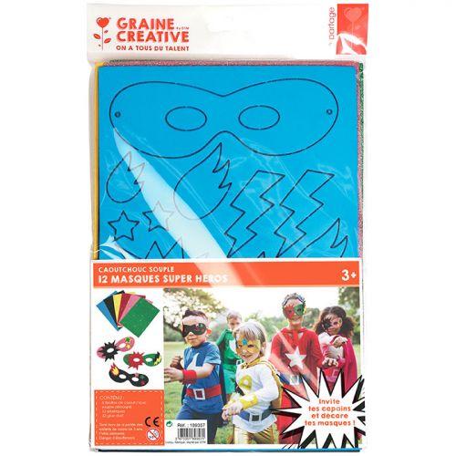 12 masques en caoutchouc souple - Super Héros 12 masques en caoutchouc souple - Super Héros