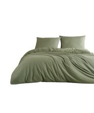 Parure de lit unie 240 x 220 cm - Vert