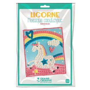 Soft rubber mosaic box - Unicorn