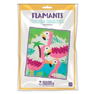 Soft rubber mosaic box - Flamingo