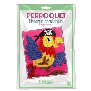 Soft rubber mosaic box - Pirate Parrot