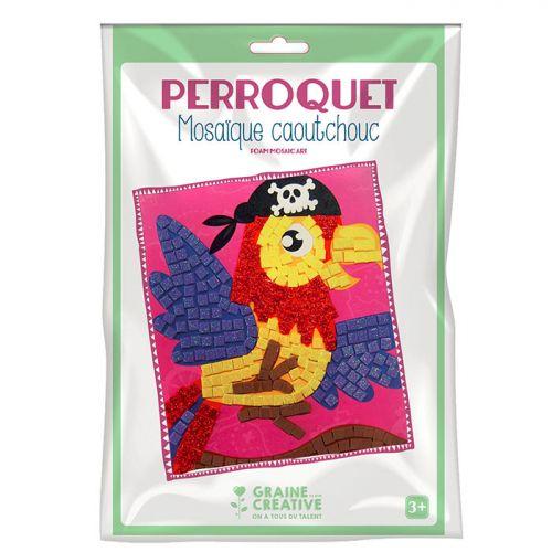 Coffret mosaïque en caoutchouc souple - Perroquet pirate Coffret mosaïque en caoutchouc souple - Perroquet pirate