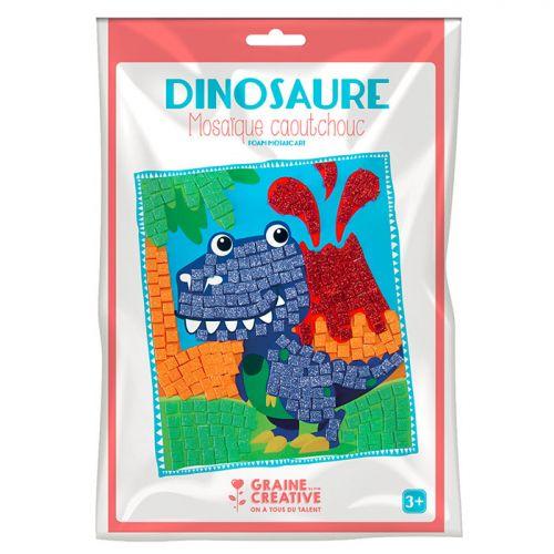 Coffret mosaïque en caoutchouc souple - Dinosaure