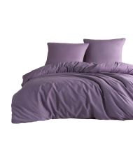 Parure de lit unie 140 x 200 cm - Violet