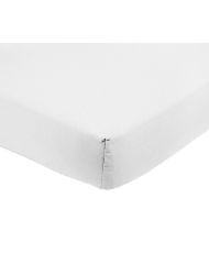Drap housse en coton bio 140 x 200 cm - Blanc