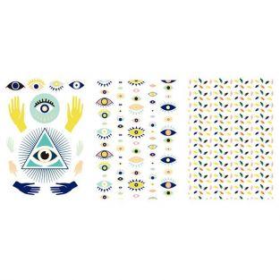 3 Polymer clay transfer sheets - Ethnic