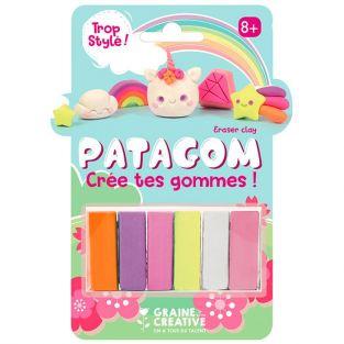 Gomme à modeler Patagom 6 couleurs - Licorne