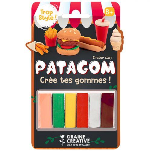 Gomme à modeler Patagom 6 couleurs - Junk food Gomme à modeler Patagom 6 couleurs - Junk food