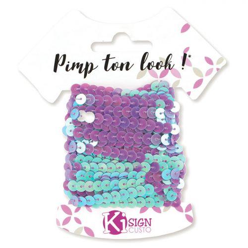 6 sequin ribbons 6 m - Iridescent Purple 6 sequin ribbons 6 m - Iridescent Purple