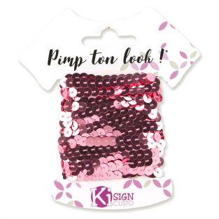 6 ruban de sequins 6 m - Rose indien