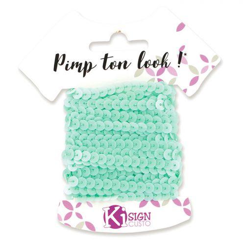 6 ruban de sequins 6 m - Vert d'eau mat 6 ruban de sequins 6 m - Vert d'eau mat
