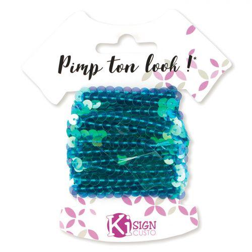 6 ruban de sequins 6 m - Bleu océan 6 ruban de sequins 6 m - Bleu océan