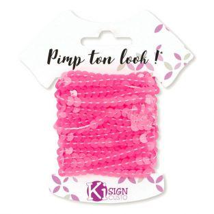 6 ruban de sequins 6 m - Rose fluo