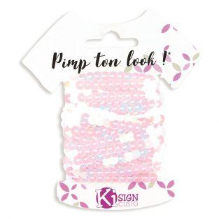 6 ruban de sequins 6 m - Blanc iridescent