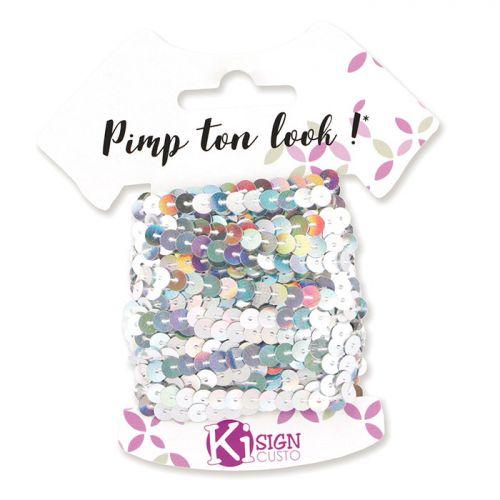 6 ruban de sequins 6 m - Argenté 6 ruban de sequins 6 m - Argenté