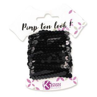 6 ruban de sequins 6 m - Noir