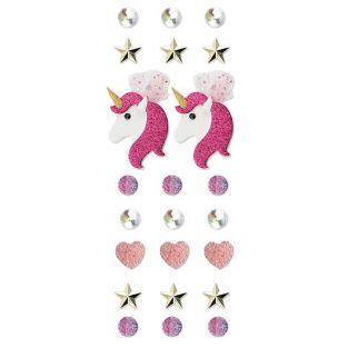 23 pegatinas 3D - Unicornio