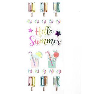 22 3D stickers - Hello Summer