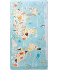 Tapis enfant MONDE 100 x 160 cm - Bleu