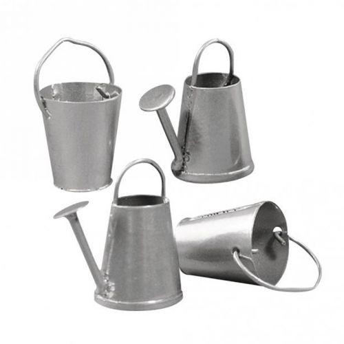2 mini watering cans and buckets 2 cm 2 mini watering cans and buckets 2 cm