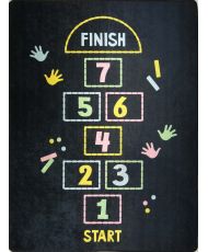 Tapis enfant Marelle 120 x 160 cm - Noir