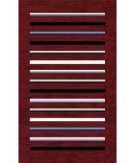 Tapis de salon à rayures 200 x 290 cm - Rouge