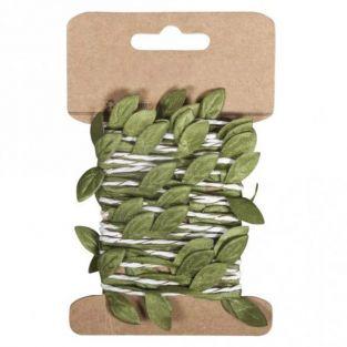 Paper cord with leaves tendril 2 m