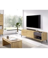 Tv unit and lift-up coffee table set - Melamine - LUND