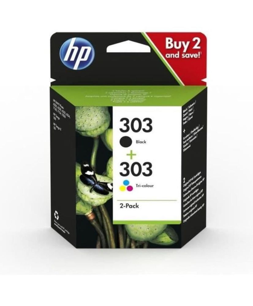 H 303 Tintenpatronen – 2er-Pack – Schwarz und Farbe H 303 Tintenpatronen – 2er-Pack – Schwarz und Farbe