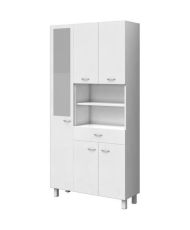 Columna de baño de 5 puertas - Blanco - 88,8 cm