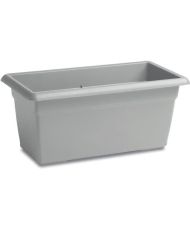 Rectangular flower box - 60L - 80 cm - Pmastic - Stone gray