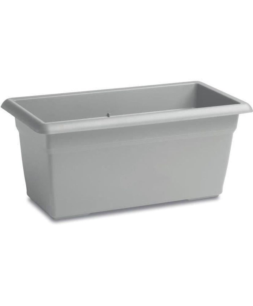 Bac à fleur rectangulaire - 60L - 80 cm - Pmastique - Stone grey
