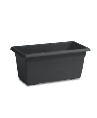 Bac à fleur rectangulaire - 110L - 100 cm - Plastique - Anthracite