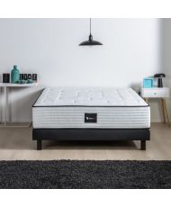 Ensemble sommier + matelas bois massif 160 x 200 