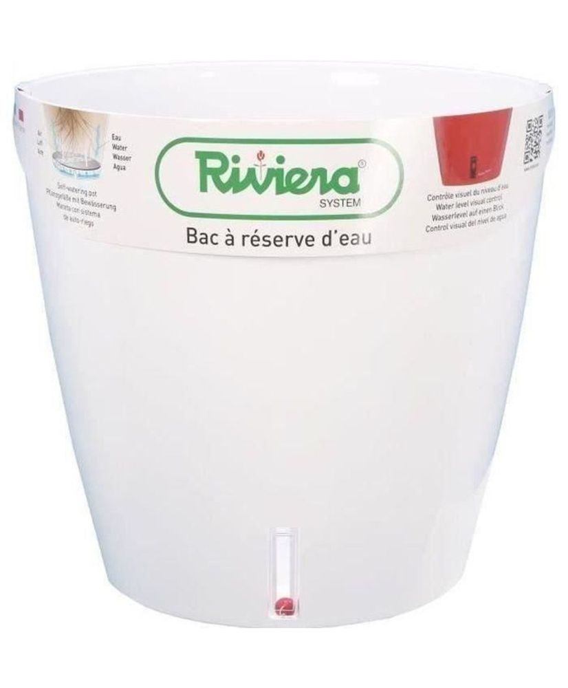 Runder Blumentopf aus Kunststoff – Ø 31 cm – 14,5 L – Weiß Runder Blumentopf aus Kunststoff – Ø 31 cm – 14,5 L – Weiß