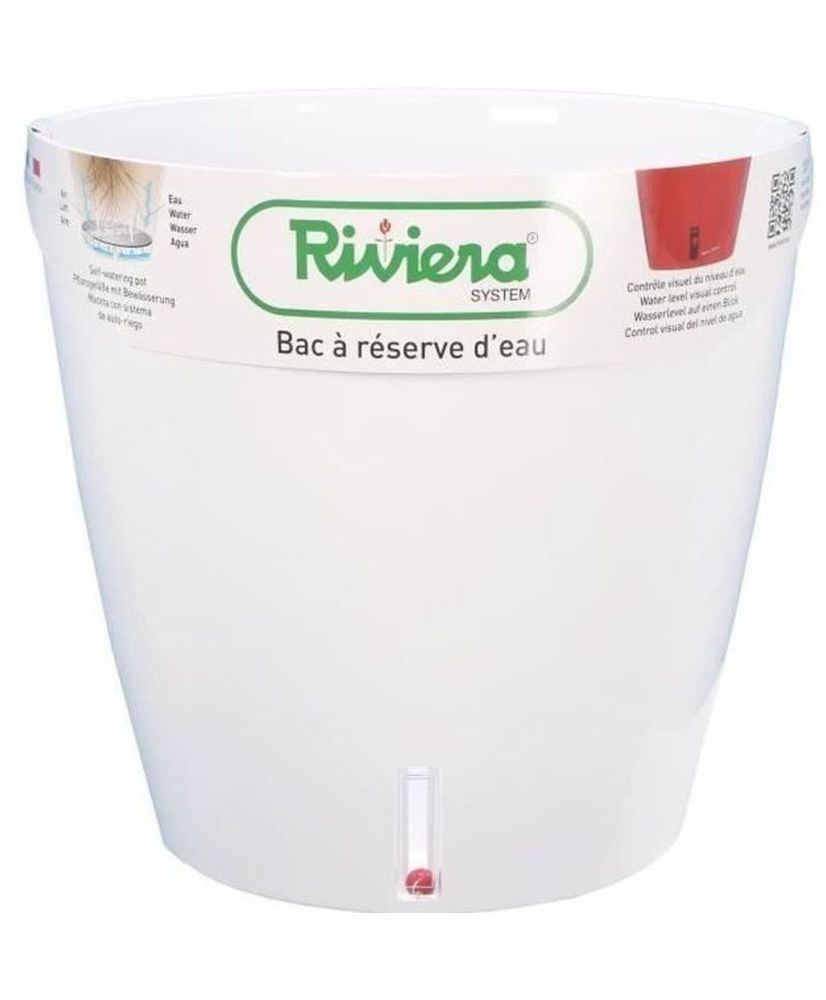 Runder Kunststofftopf Ø 46 cm – 49 L – Weiß Runder Kunststofftopf Ø 46 cm – 49 L – Weiß